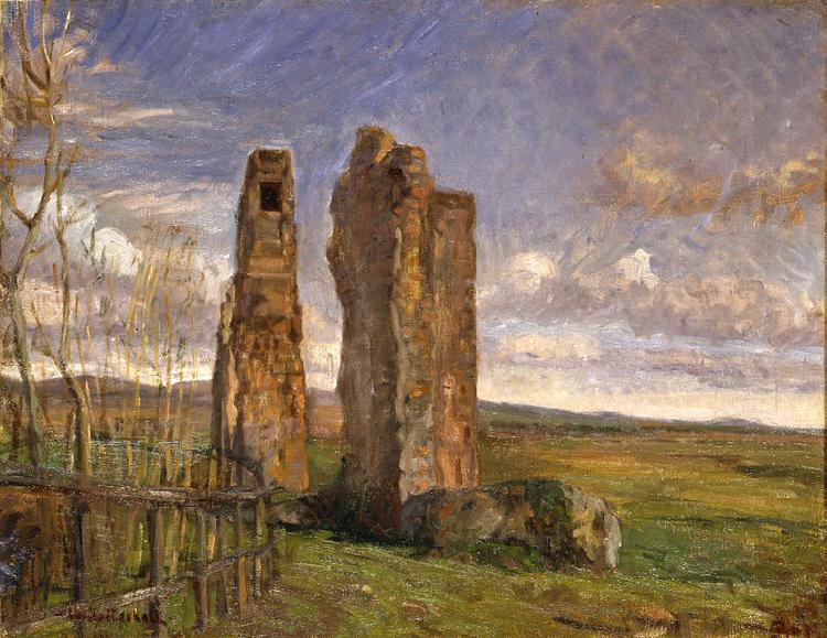 Albert Gottschalk Ruins in Campagna oil painting image